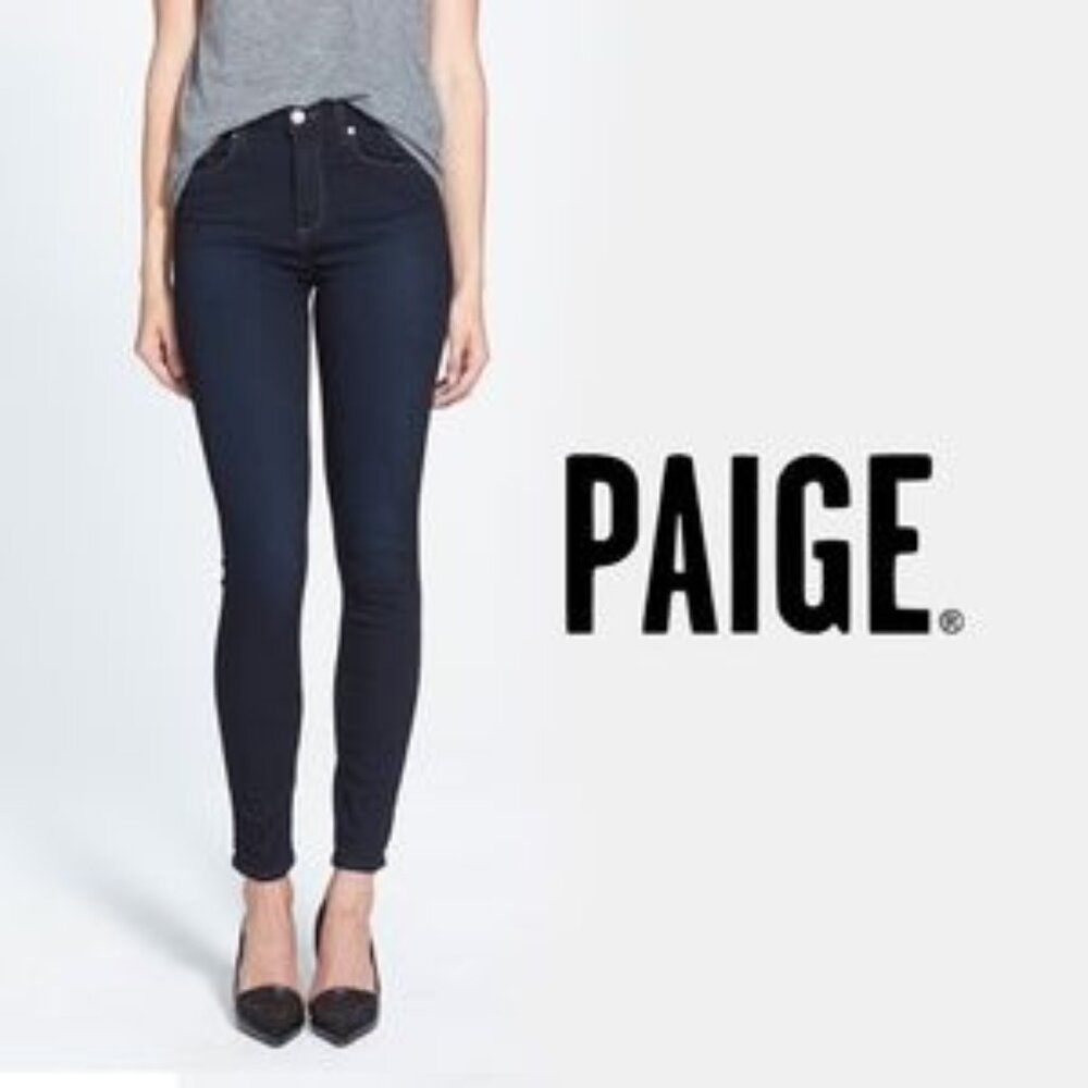 Paige Hoxton High Rise Ultra Skinny Jeans in Harla Wash